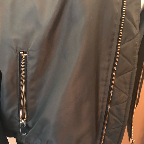 Zara Olive Army Green Bomber Flight Jacket - Picture 5 of 5